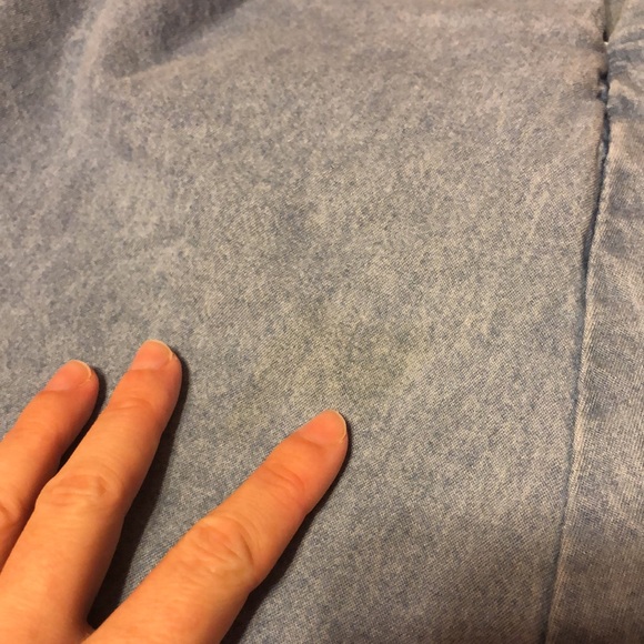 Light Denim Midi Skirt With Elastic Waist - Picture 7 of 7